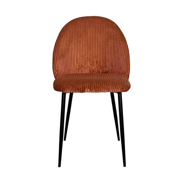 Chaise en tissu côtelé rouille (lot de 2) IENA