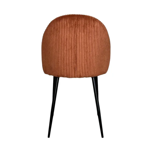 Chaise en tissu côtelé rouille (lot de 2) IENA