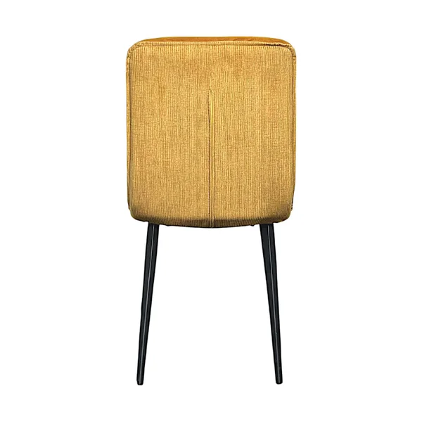 Chaise en velours doré à double coussinage (lot de 2) OKA
