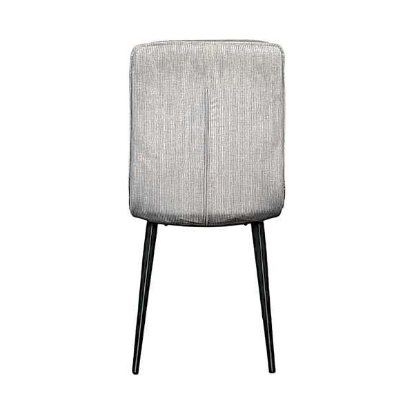 Chaise en velours gris à double coussinage (lot de 2) OKA