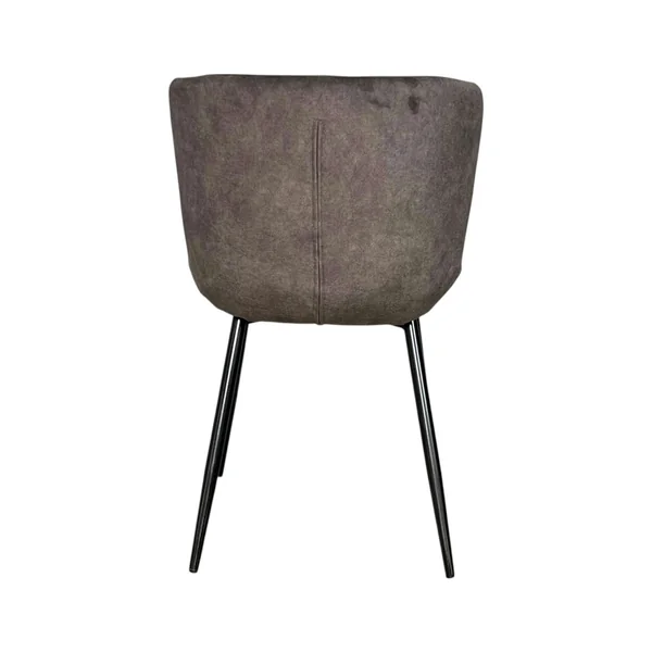 Chaise en velours piqué taupe (lot de 2) MELBOURNE