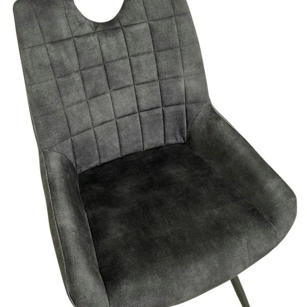 Chaise gris sombre avec poignée (lot de 2) MALMOE