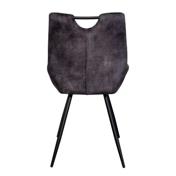 Chaise gris sombre avec poignée (lot de 2) MALMOE