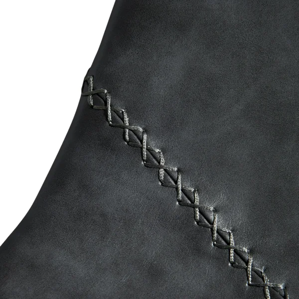 Chaise noire à couture apparente (lot de 2) TIM