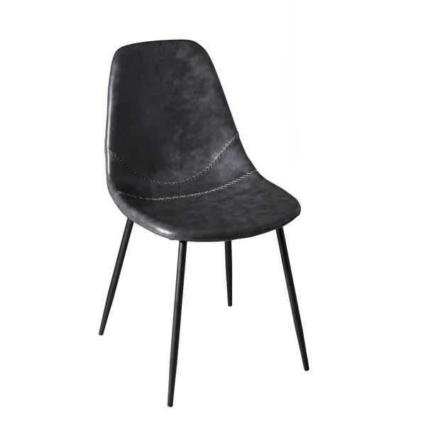 Chaise noire à couture apparente (lot de 2) TIM