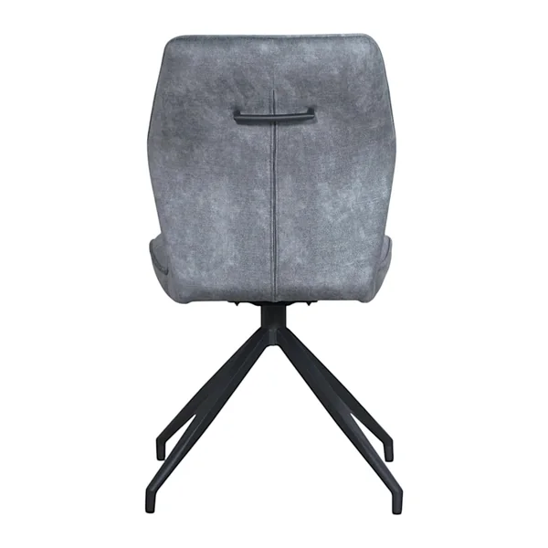 Chaise pivotante bleue en velours patiné avec poignée (lot de 2) LOMBARDIE
