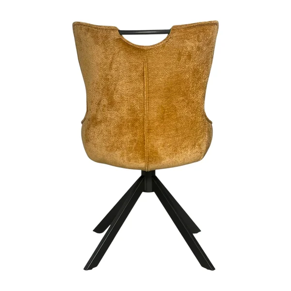 Chaise pivotante coussin et poignée tissu ocre (lot de 2) IENA