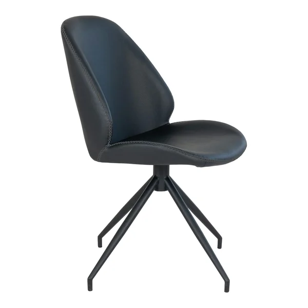 Chaise pivotante noire avec surpiqure décorative (lot de 2) BERLIN