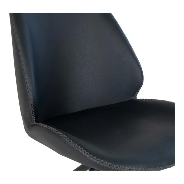 Chaise pivotante noire avec surpiqure décorative (lot de 2) BERLIN