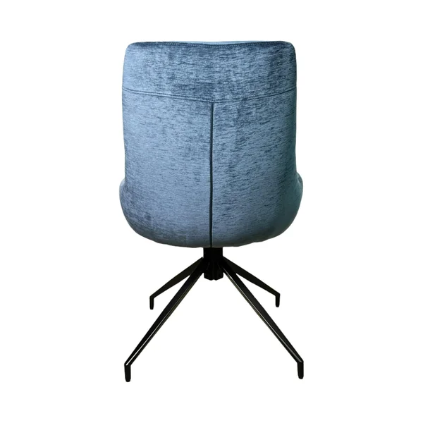 Chaise pivotante retro en velours bleu (lot de 2) PALERME