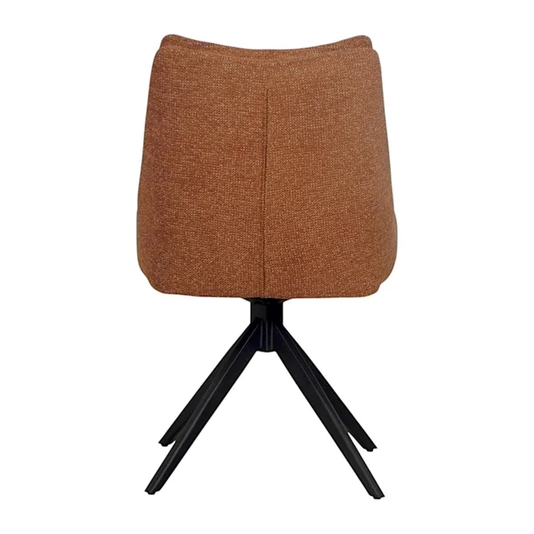Chaise terracotta pivotante en velours texturé (lot de 2) IENA