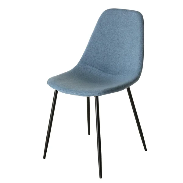 Chaise tissu bleu TIM (lot de 2)