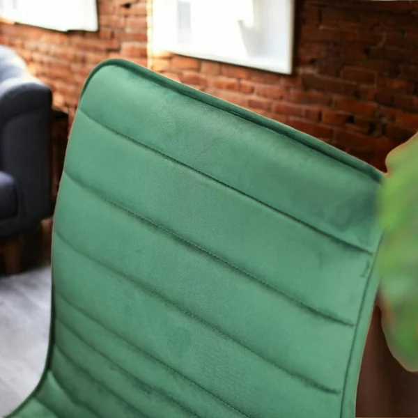 Chaise vert foncé motif ligne (lot de 2) BURGOS