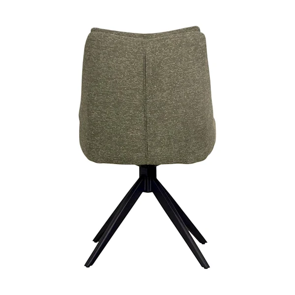 Chaise vert foncé pivotante en velours texturé (lot de 2) IENA