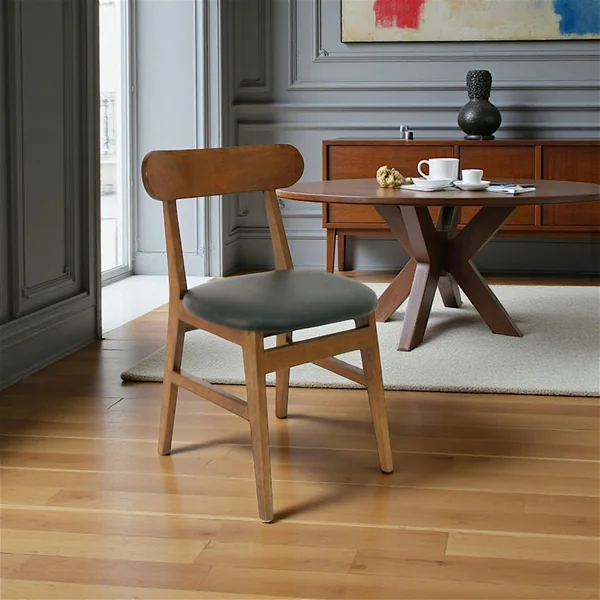 Chaise vintage carrée hévéa SIXTIES