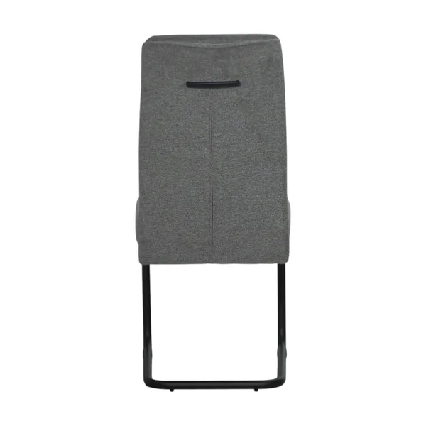 Chaise à dossier haut en tissu gris (lot de 2) LOMBARDIE
