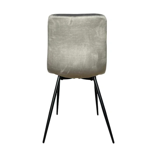 Chaise à rayures velours taupe (lot de 2) MALANG