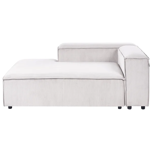 Chaiselongue ARDAL Cord Cremeweiß rechtsseitig