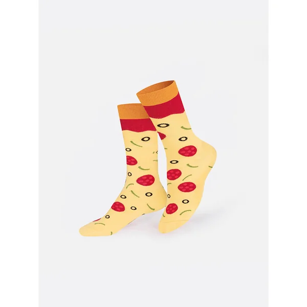 Chaussettes enfants en coton pizza