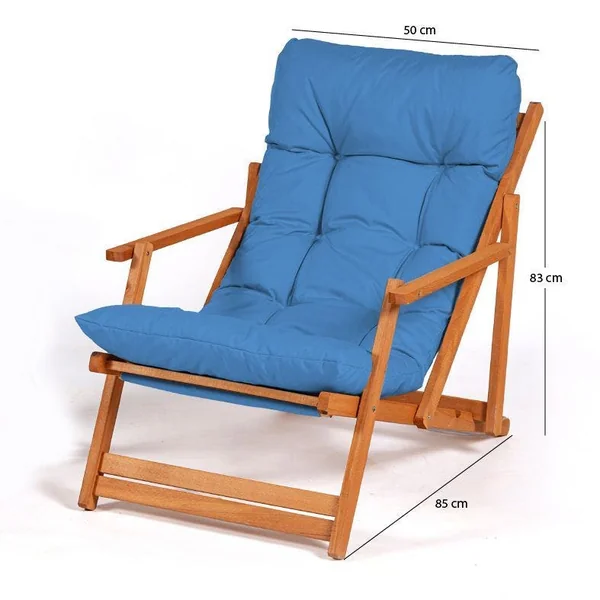 Chilienne bleue pliante - grand confort SORA