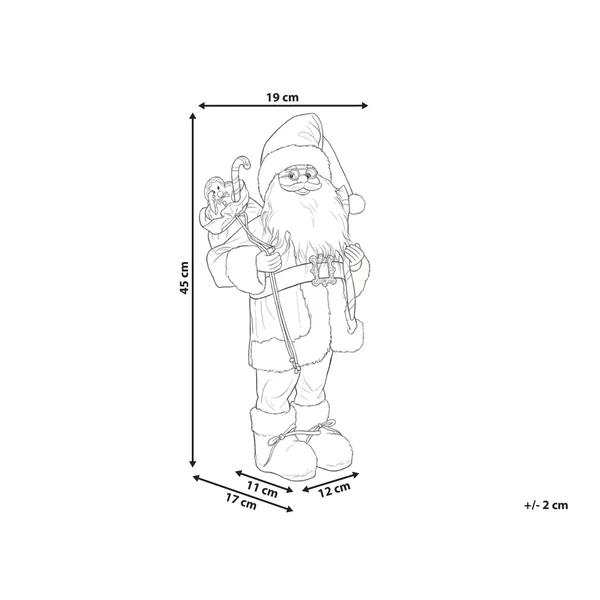 Christmas Decoration ORMSAVATNET Santa Claus 45 cm Red