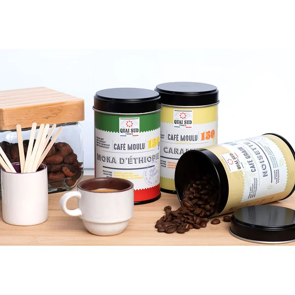 Coffret 6 cafés aromatisés moulus - 6 recettes en boîte xs