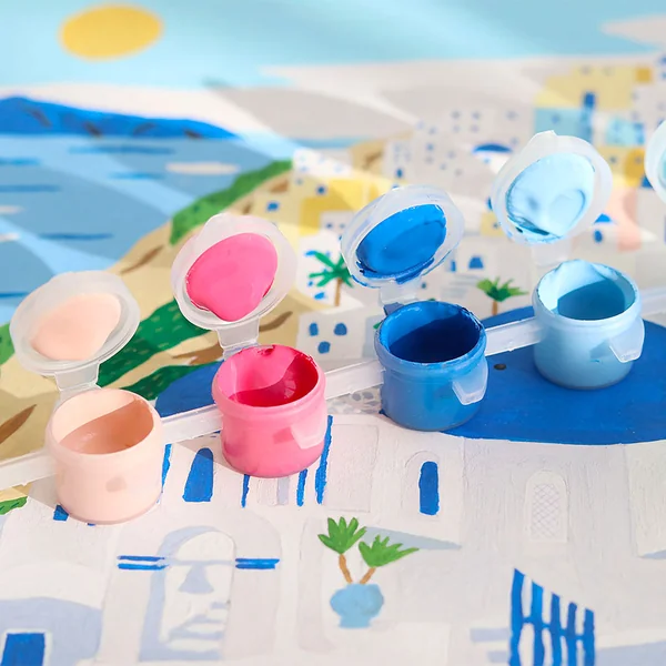 Coffret peinture au numéro Santorini