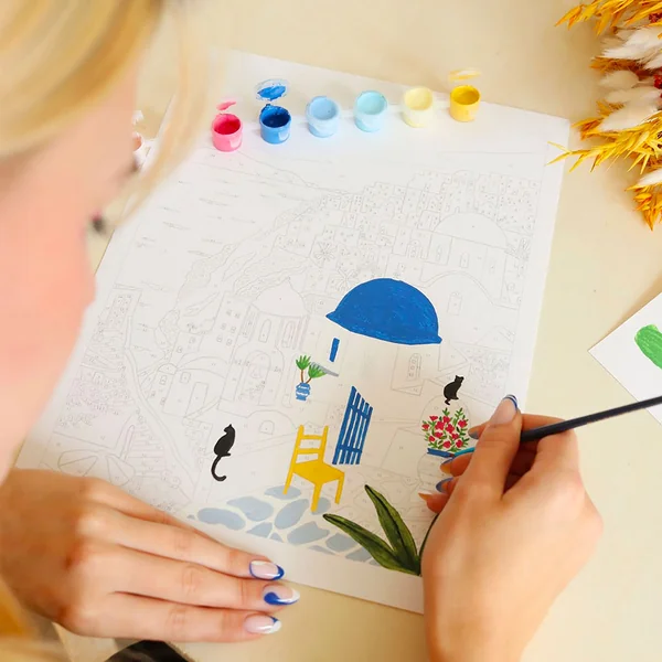 Coffret peinture au numéro Santorini