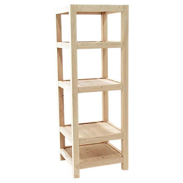 Colonne Etagère Hévéa 4 étages 45x45x128cm HELENA
