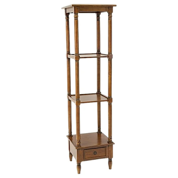Colonne Hévéa 1 tiroir, 3 étages 42x42x156cm TRADITION