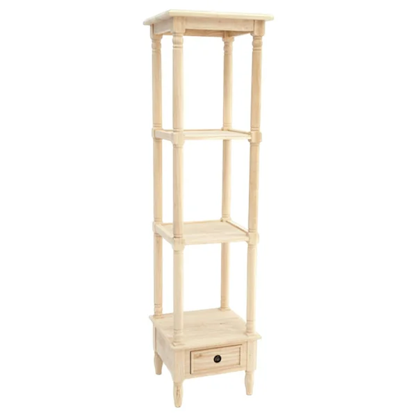 Colonne Hévéa 1 tiroir, 3 étages 42x42x156cm TRADITION