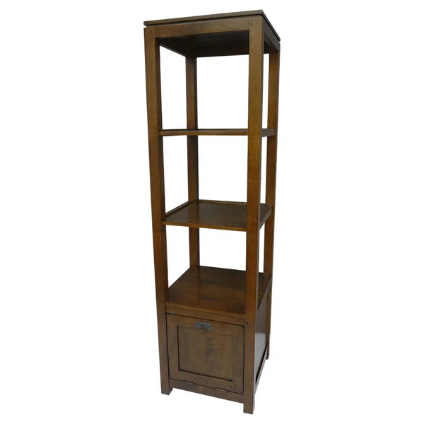 Colonne ouverte Hévéa 1 portes, 3 étages, 45X45X162,4CM HELENA