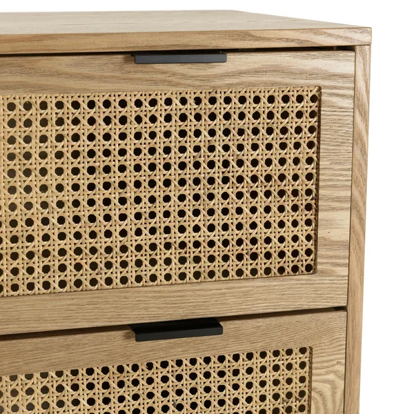 Commode 3 tiroirs cannage en rotin 80 cm PALMA