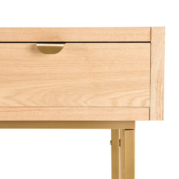 Console 2 tiroirs pieds et poignées dorés CORDOUE