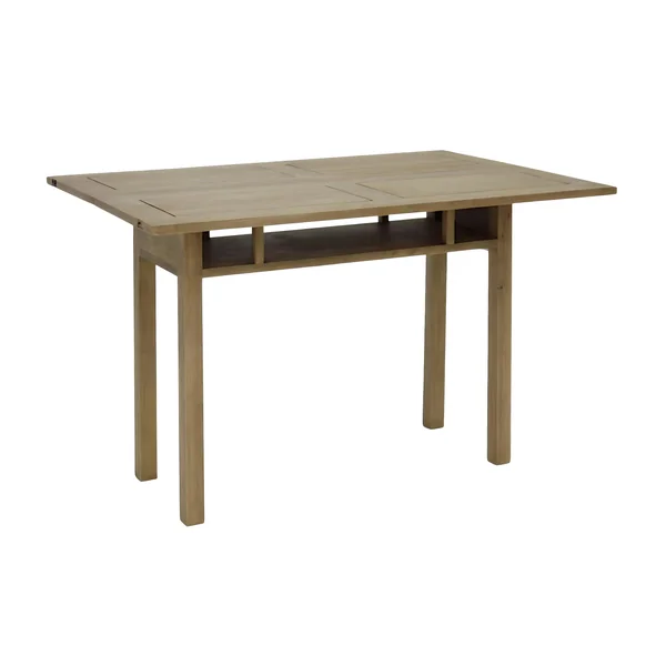Console extensible en table repas hévéa 120cm HELENA