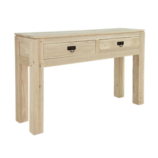Console hévéa 2 tiroirs 120cm HELENA