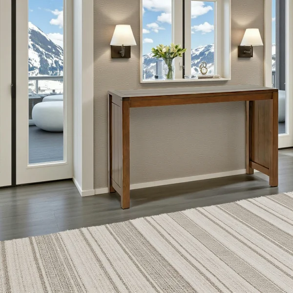 Console moderne bois hévéa 120cm ATTAN