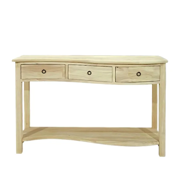 Console vague hévéa 120cm TRADITION
