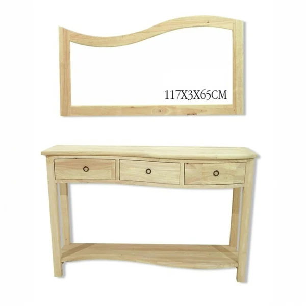 Console vague hévéa 120cm TRADITION