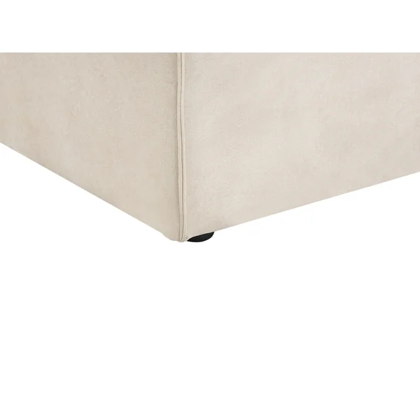 Corner Seat HELLNAR Velvet Light Beige Left Hand