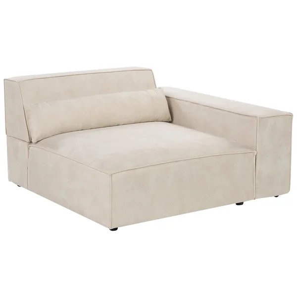 Corner Seat HELLNAR Velvet Light Beige Left Hand