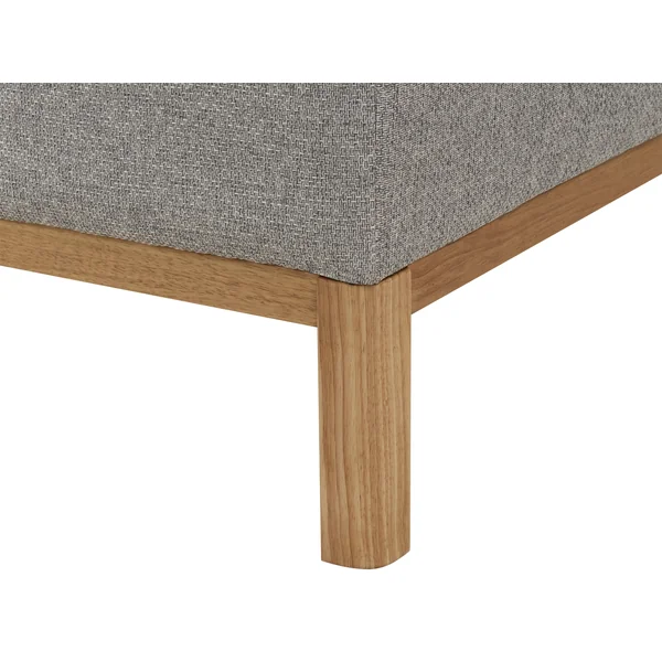 Corner Sofa 3 Seater SOSJO Fabric Light Grey Right Hand