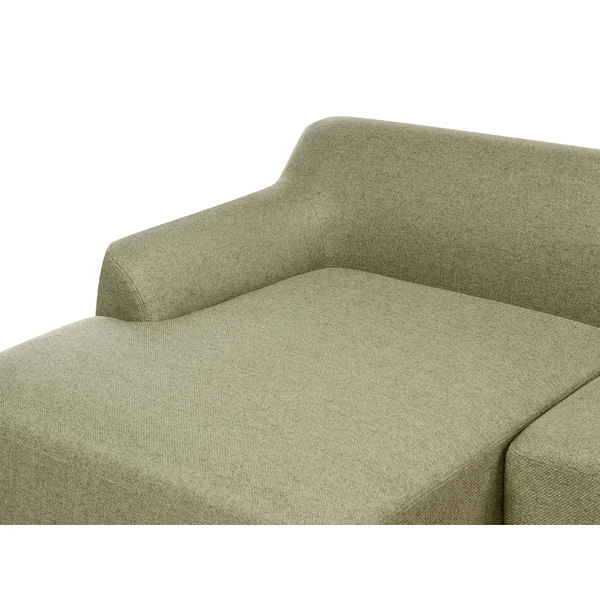 Corner Sofa 3 Seater SOSJO Fabric Olive Green Right Hand