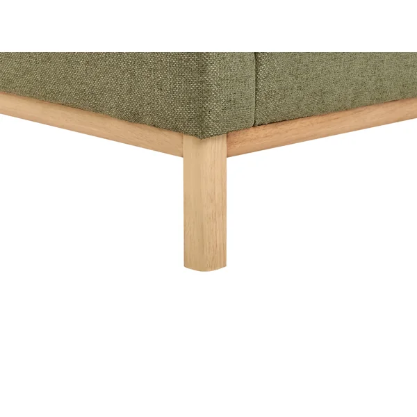 Corner Sofa 3 Seater SOSJO Fabric Olive Green Right Hand