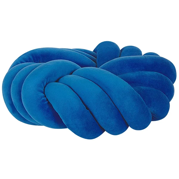 Coussin AKOLA Velours 30 x 30 cm Bleu Unicolore