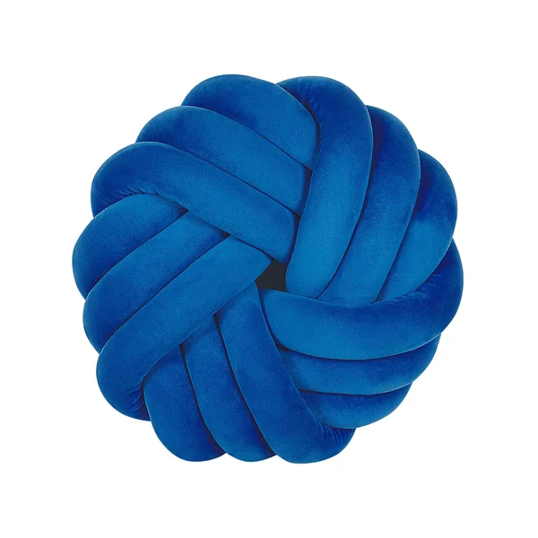 Coussin AKOLA Velours 30 x 30 cm Bleu Unicolore