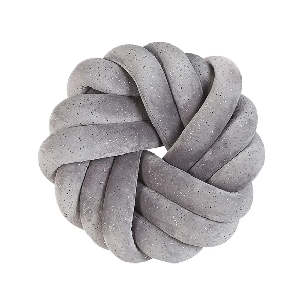 Coussin AKOLA Velours 30 x 30 cm Gris Unicolore