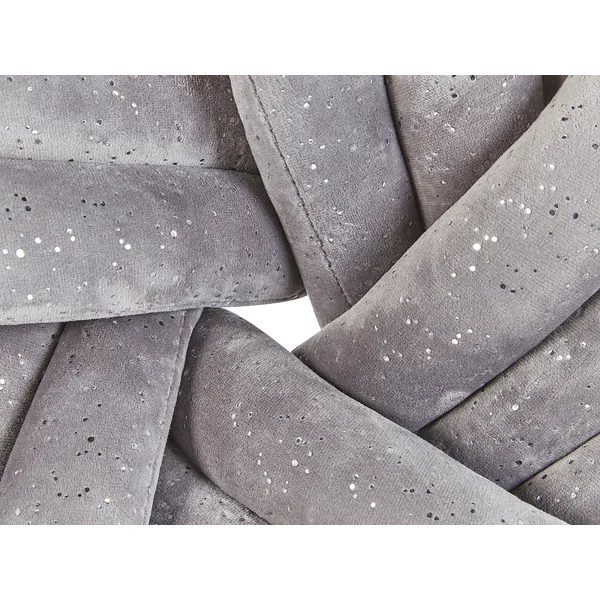 Coussin AKOLA Velours 30 x 30 cm Gris Unicolore