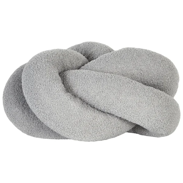 Coussin ANGELONIA Bouclé 45 x 45 cm Gris Unicolore