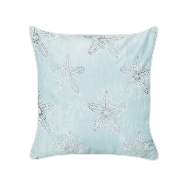 Coussin CERAMIUM Velours 45 x 45 cm Bleu clair Motif floral
